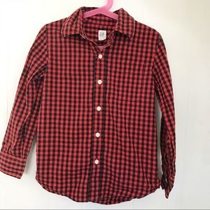 Gap | Red & Black Check Button Up Shirt